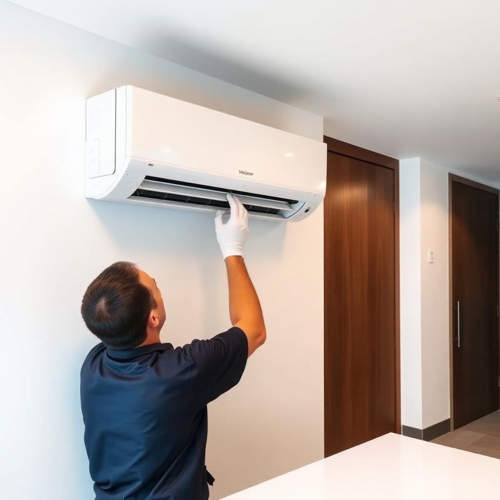 Installing a new split-system aircon unit